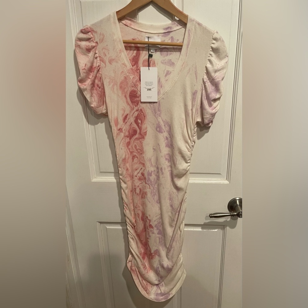 Sundays Pink and Purple Swirl T-Shirt Dress XS